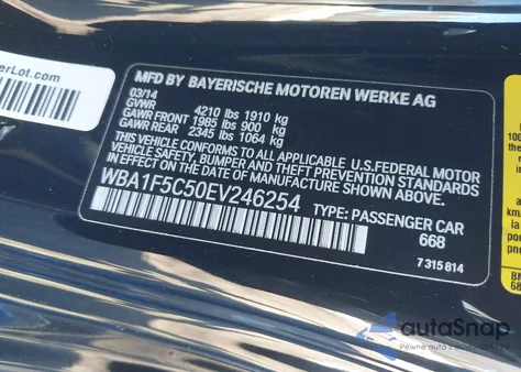 2014 BMW 228I from USA, damaged, VIN WBA1F5C50EV246254